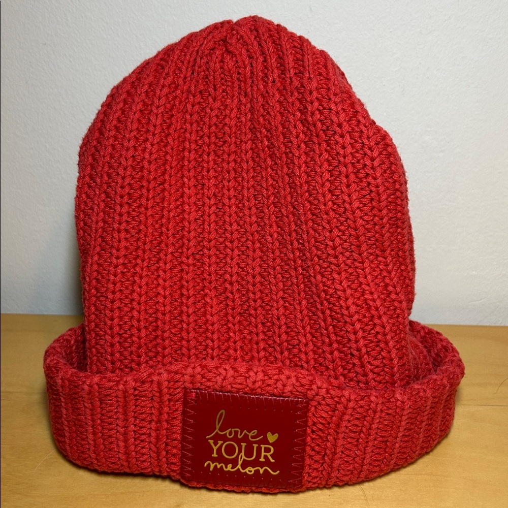 Love Your Melon Coral Red Beanie USA